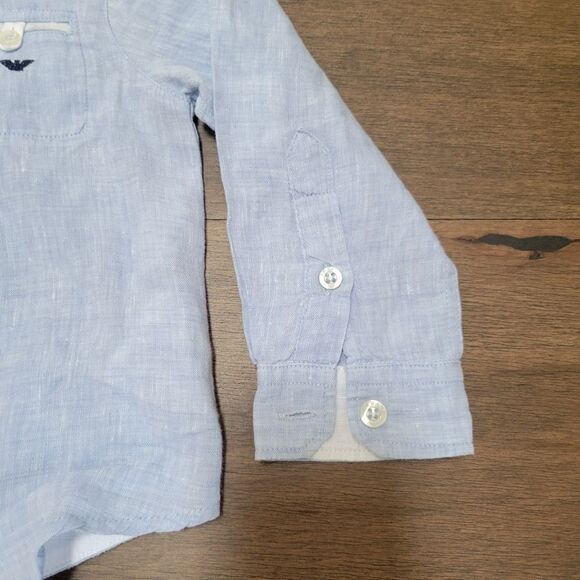 New Armani Junior Linen boys shirt size 2T - Picture 5 of 12